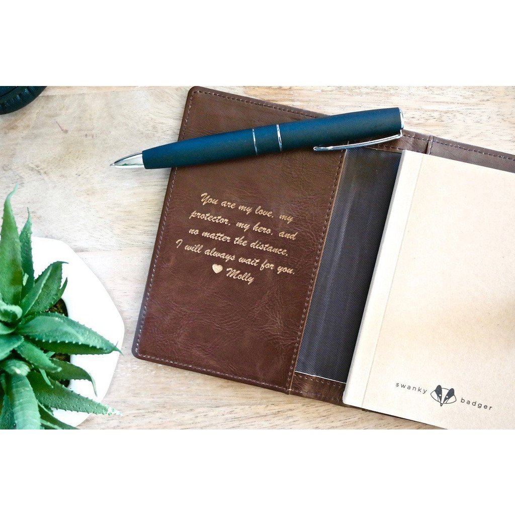 Personalized Leather Pocket Journal