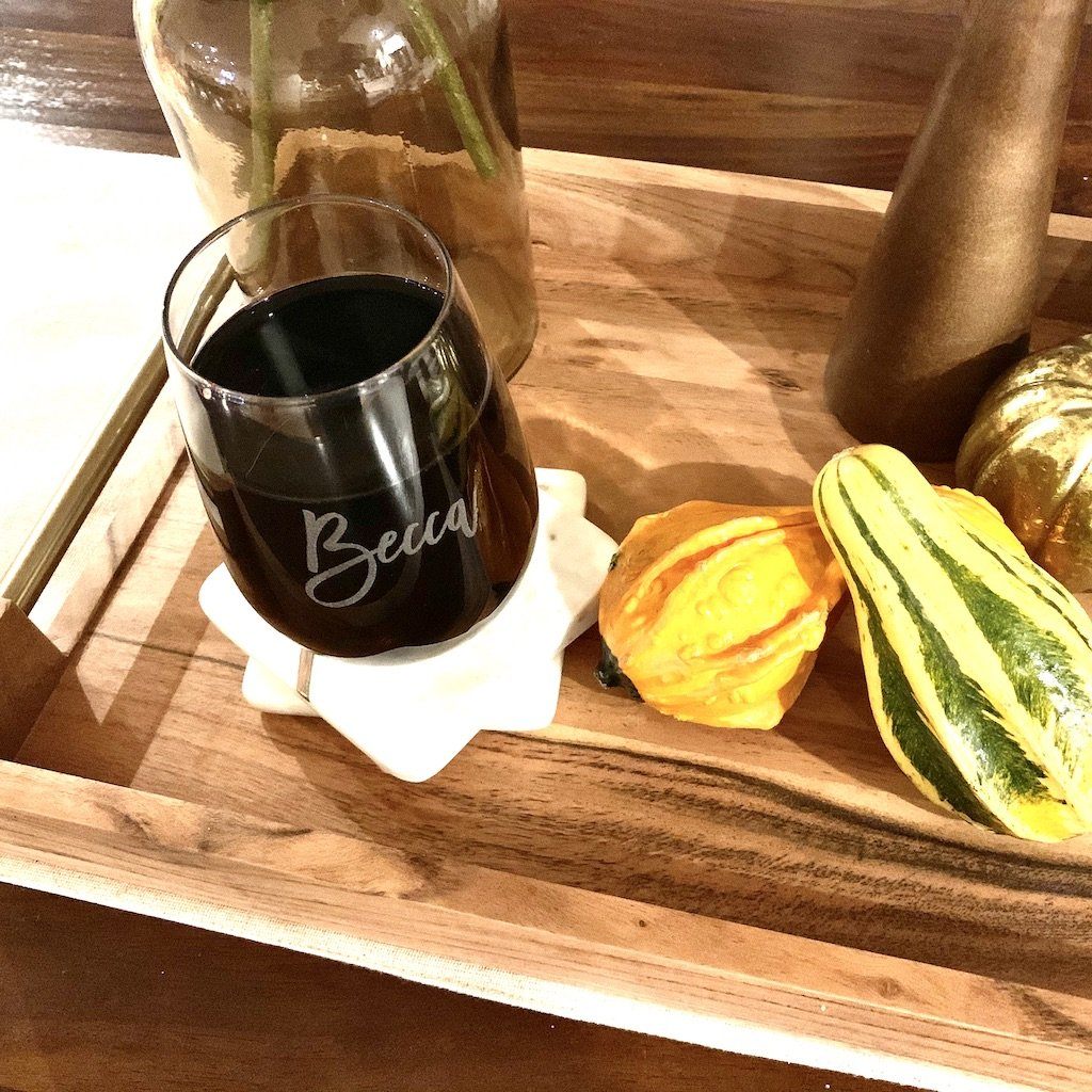Personalized stemless wine ​glass